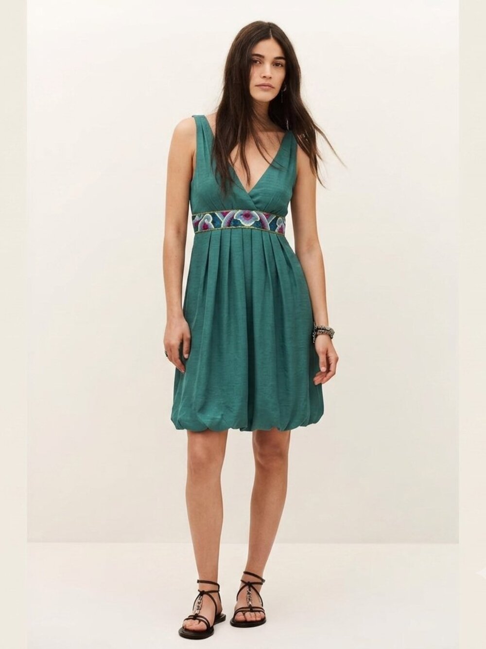 Nicole Miller silk and gold metallic bubble hem dress Size 12 - Picture 1 of 12